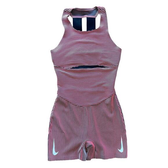 Nike women’s Running Unitard Bodysuit Black Pink size XS - Picture 1 of 6